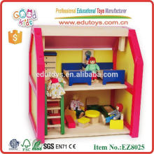 wooden Toy House & baby girl toy